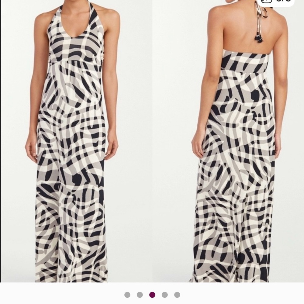 Tommy Bahama Black and White Backless Dress